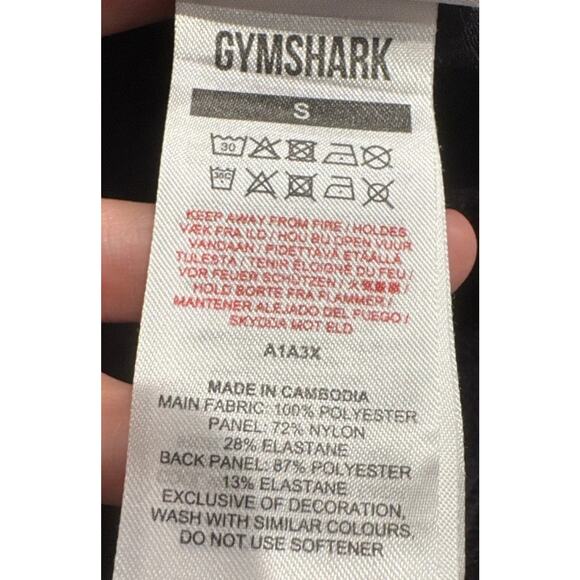 Gymshark Tapered Leg Pants Men’s Size Small Pull On Textured Black Athletic Zip - Picture 10 of 10